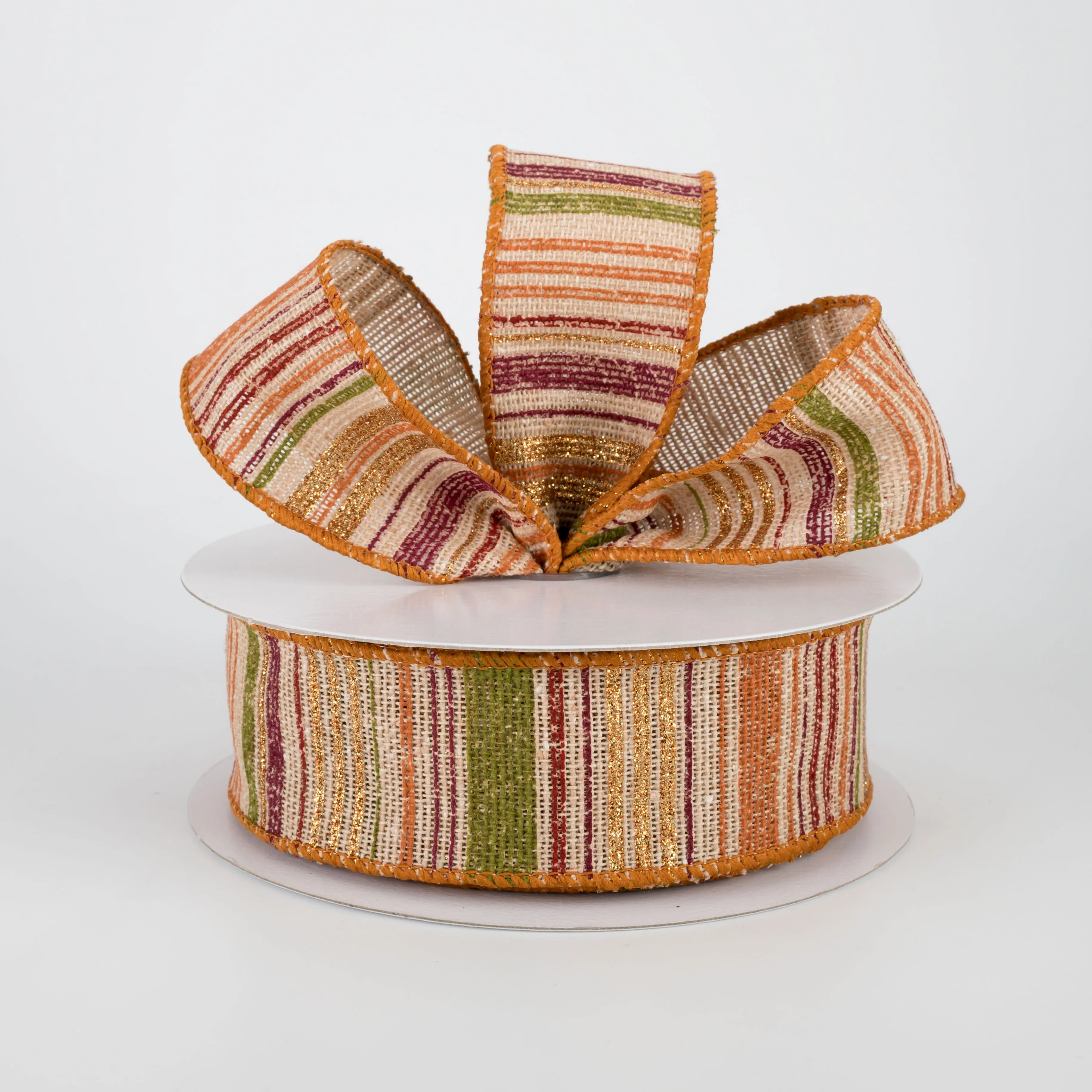 1.5" Fall Textured Gradient Stripe Ribbon (10 Yards)