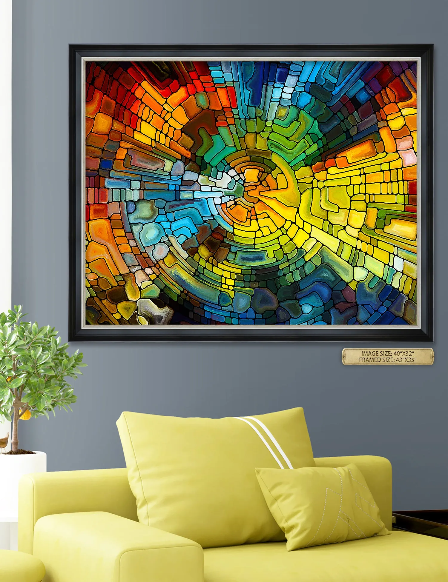 Abstract Art (Stained Glass Pattern).