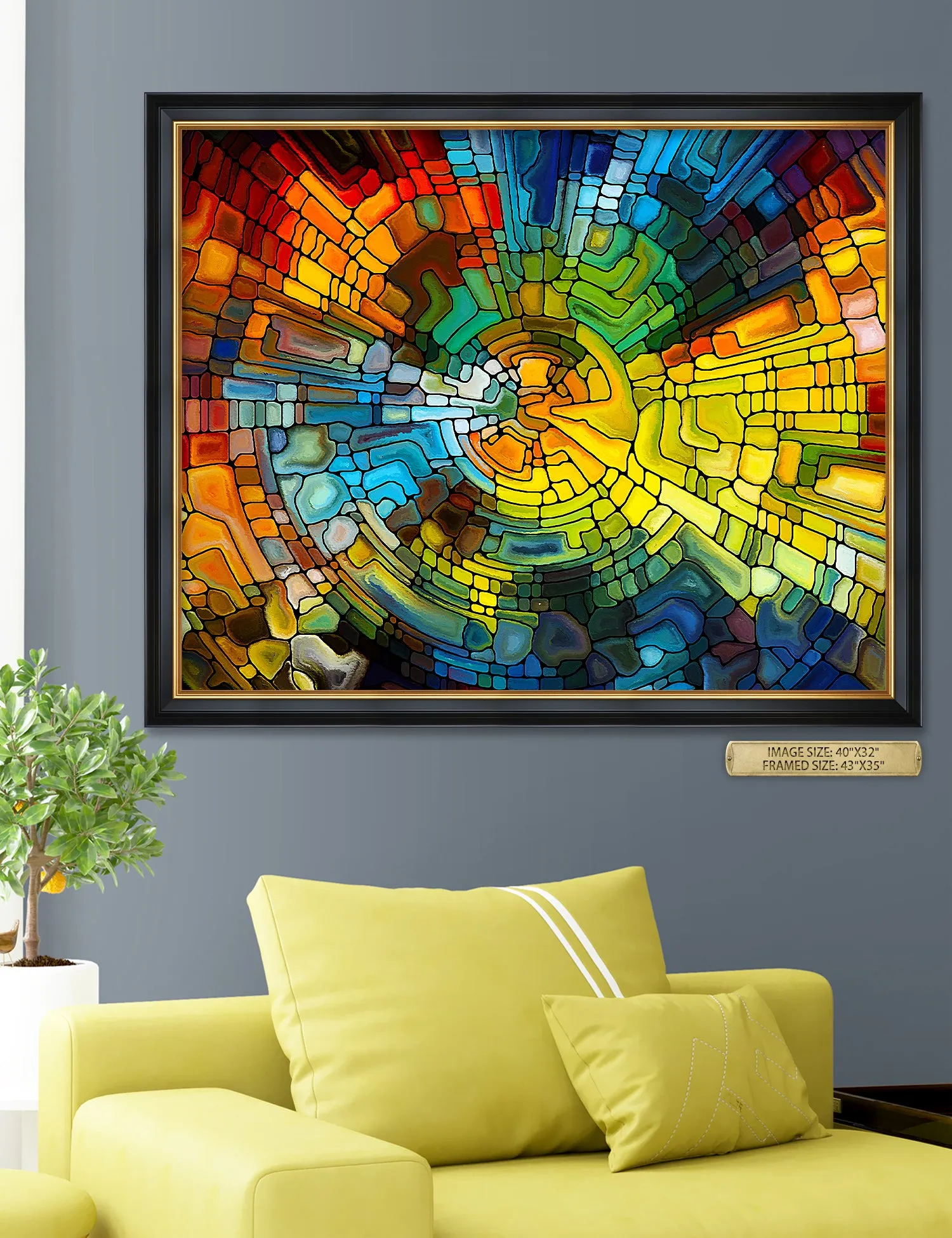 Abstract Art (Stained Glass Pattern).