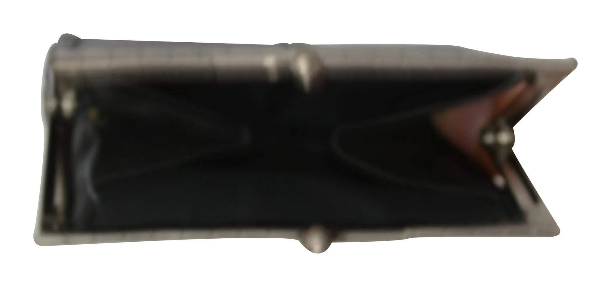 Black Genuine Leather Change Purse with Twist Snap Enclosure 928013 (C)