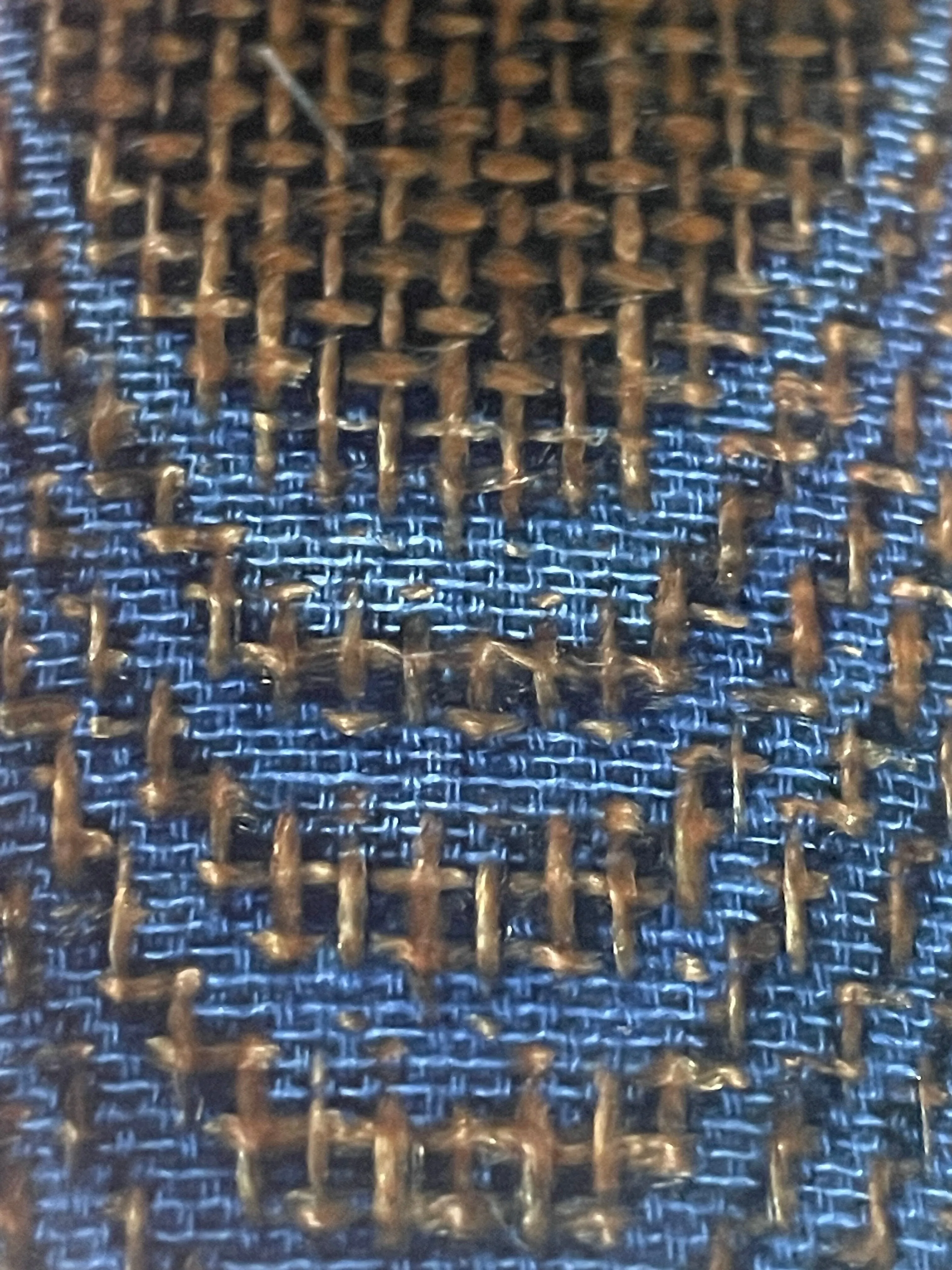 Burlap w Blue Canvas Micarta- "Kamari"- 1/4" Sheets