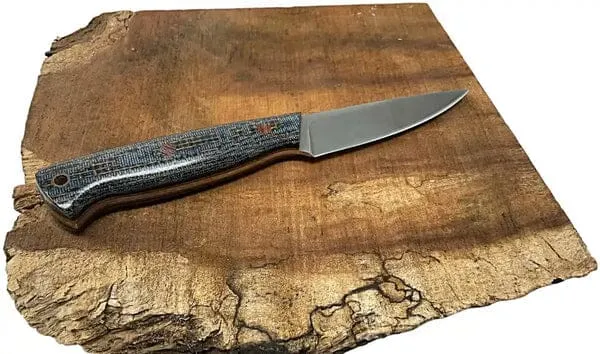 Burlap w/ Blue Canvas Micarta- "Kamari"- 1/4" x 1.5" x 5" Scales