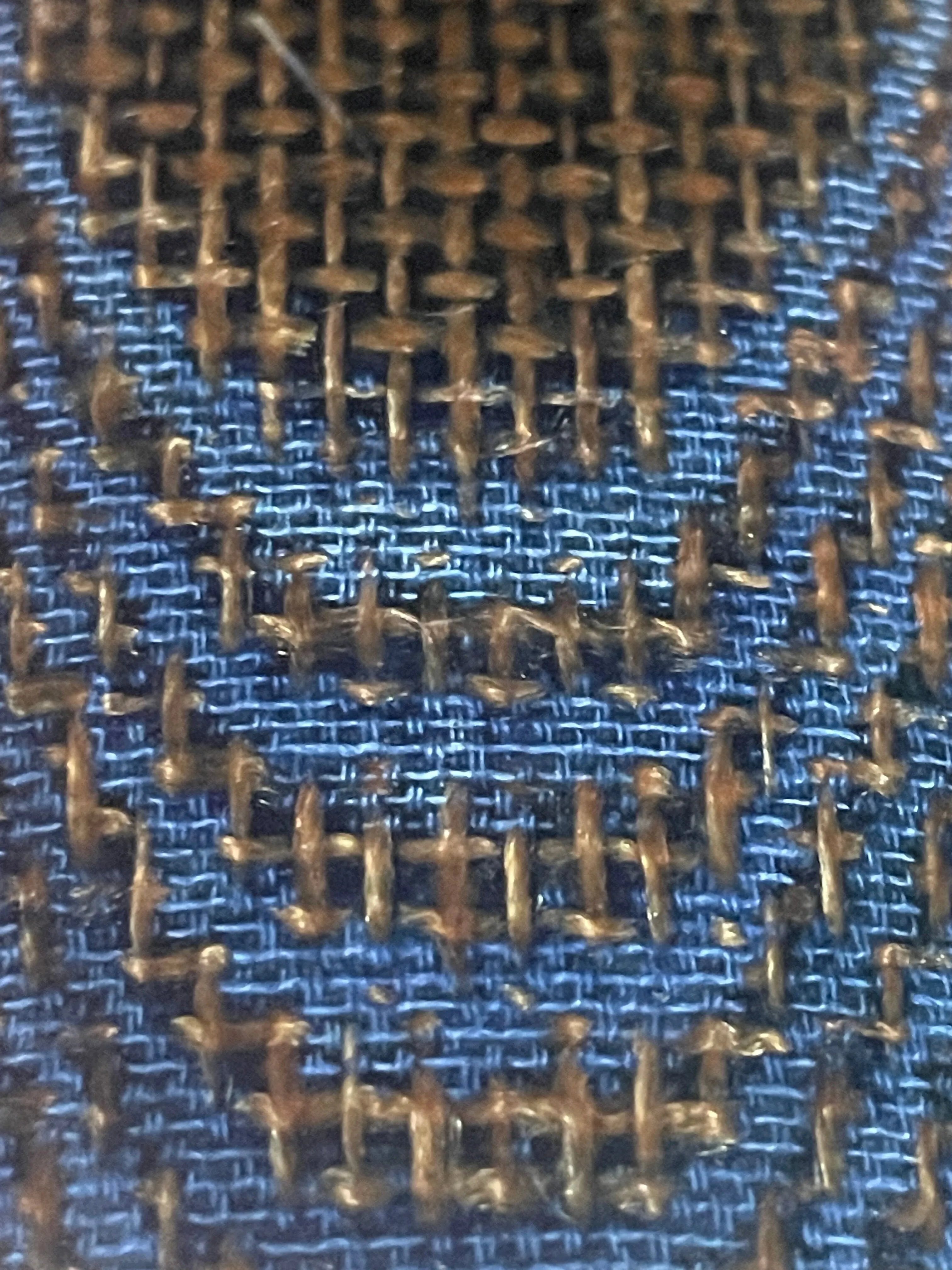 Burlap w/ Blue Canvas Micarta- "Kamari"- 1/4" x 1.5" x 5" Scales