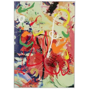Canvas Art - Multi Colored Abstract Paint Splatter Wall Art Decor - 28" X 2" X 40"