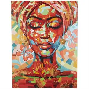 Canvas Art - Multi Colored Woman Abstract Pain - Wall Art Decor
