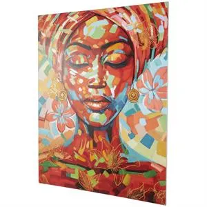 Canvas Art - Multi Colored Woman Abstract Pain - Wall Art Decor