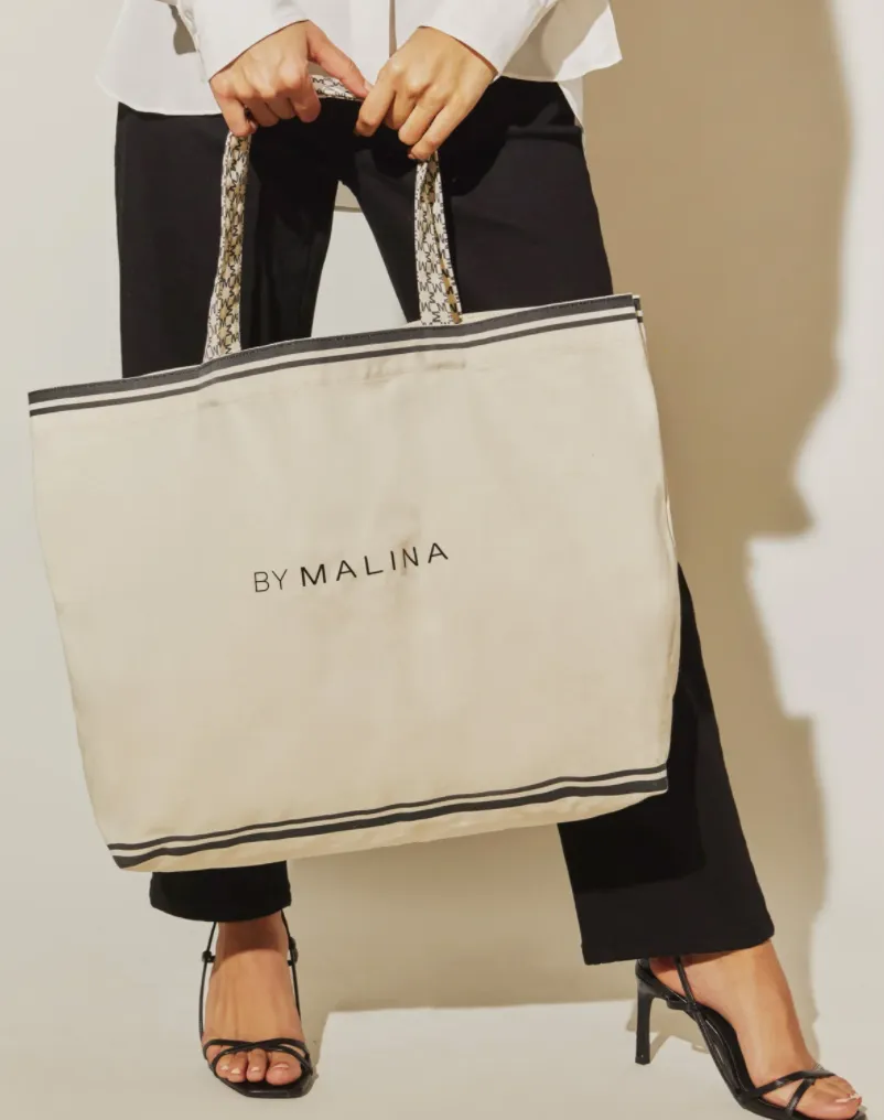 Canvas Bag - Cream Iconic Print