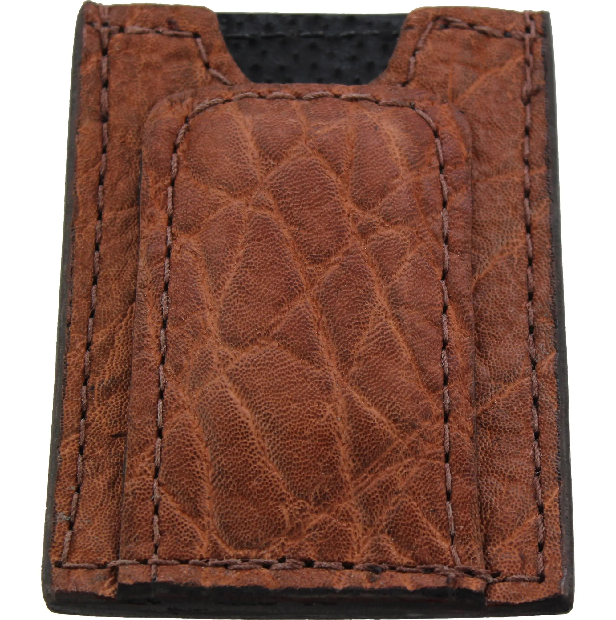 Caramel Brown Elephant Money Clip Wallet With Credit Card Slots
