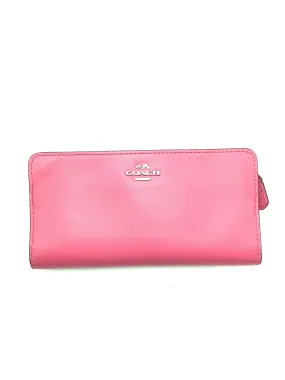 Coach Leather Wallet Pink