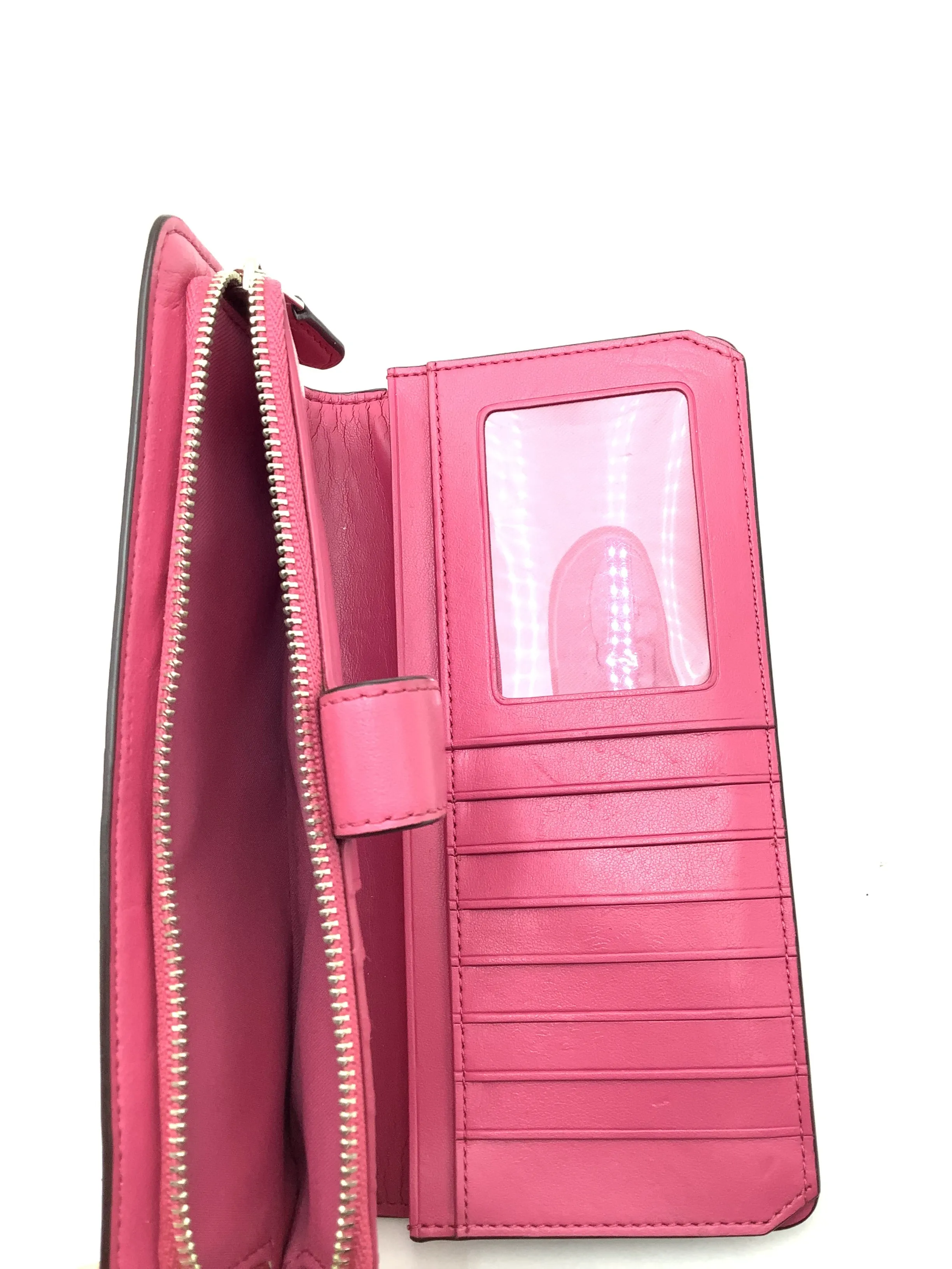 Coach Leather Wallet Pink