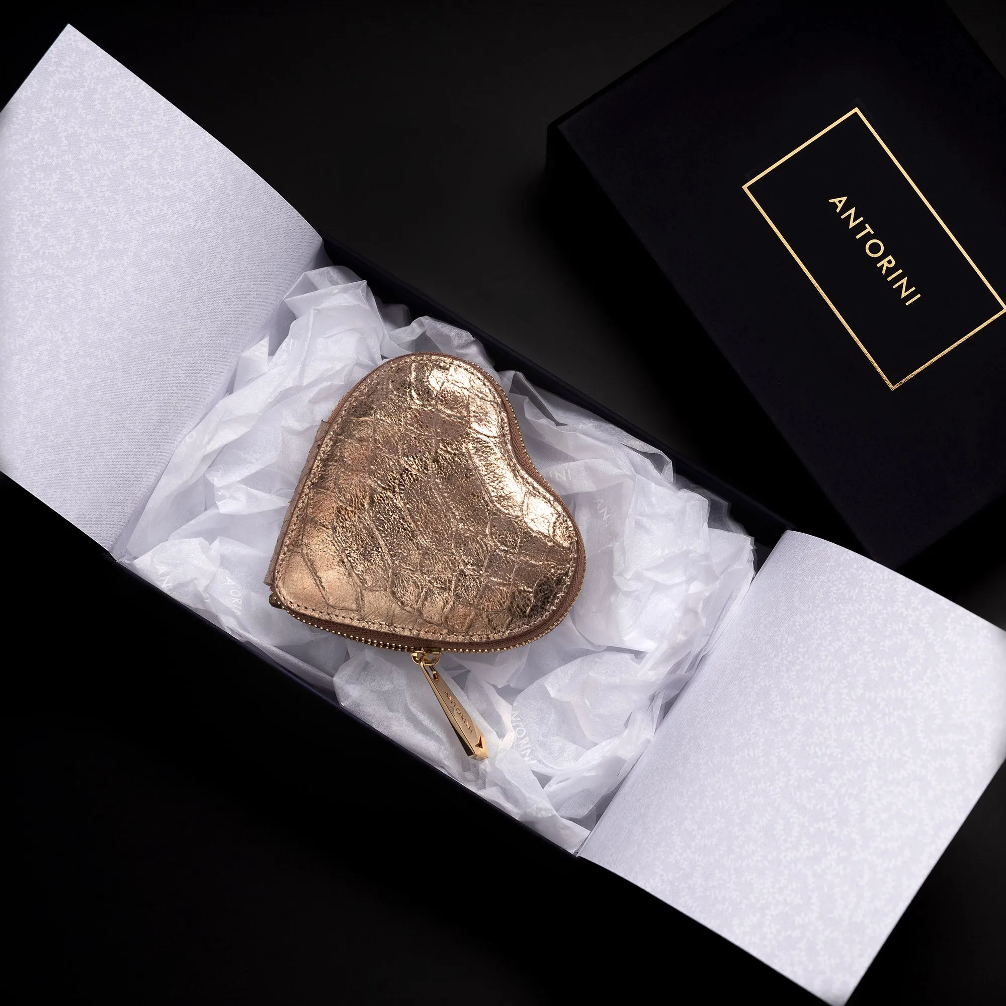 Coin Purse Heart in Bronze