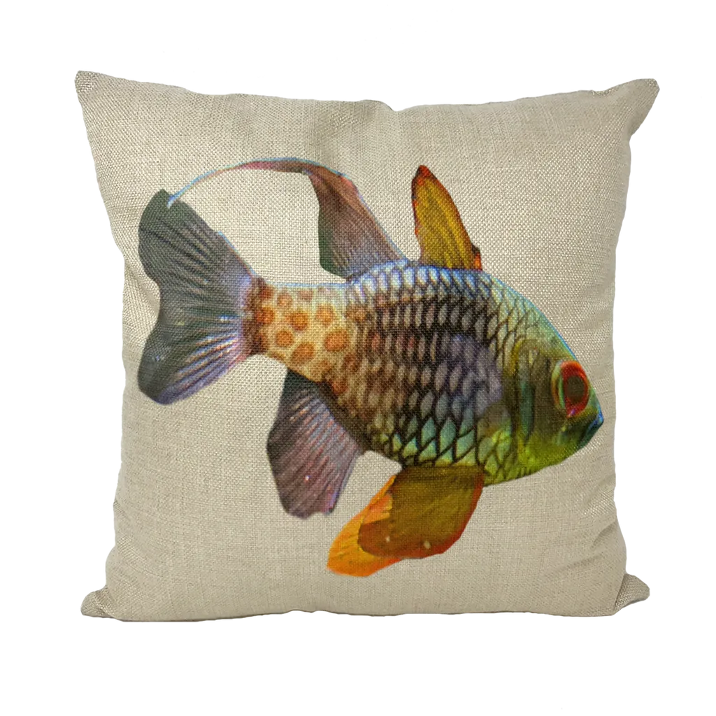 Colored Fish Throw Pillows
