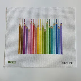 Colored Pencils Clutch Canvas