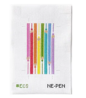 Colored Pencils Eyeglass Case Canvas