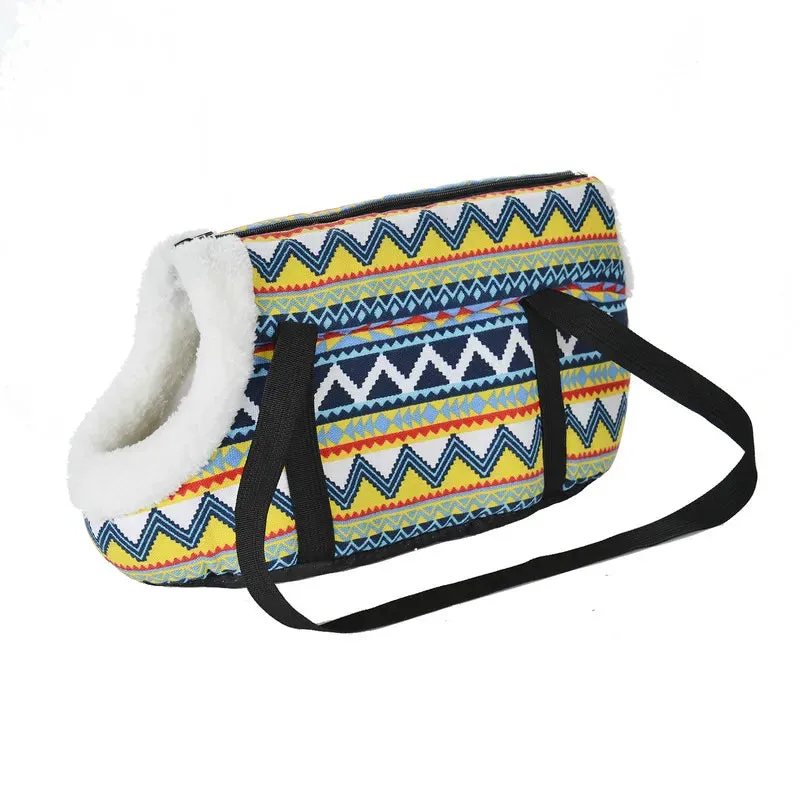 Cozy and Classic Pet Carrier: Stylish Outdoor Travel Backpack for Small Dogs, Cats, and Puppies - Perfect for Chihuahuas, Pugs, and On-the-Go Pet Adventures