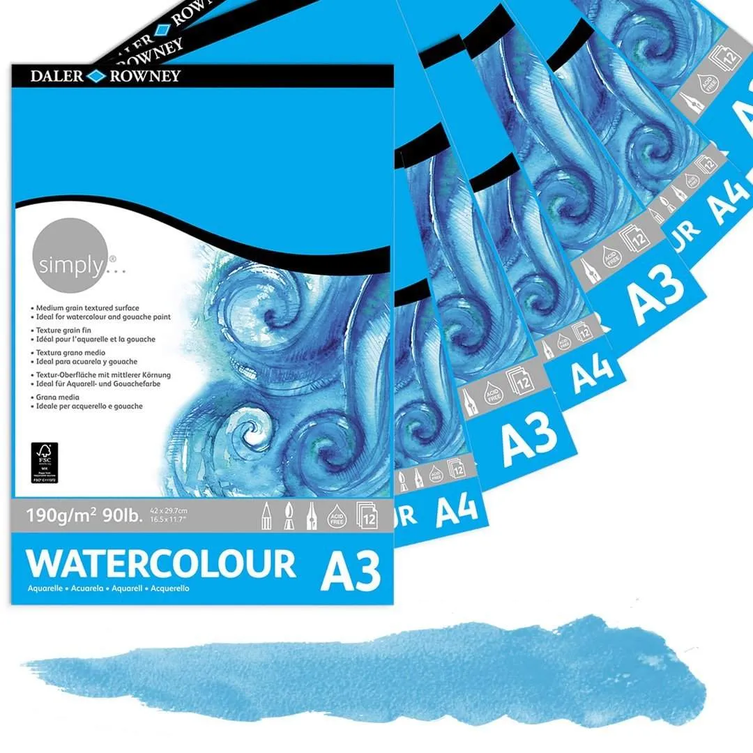 Daler Rowney Simply Watercolor Pad 190Gsm