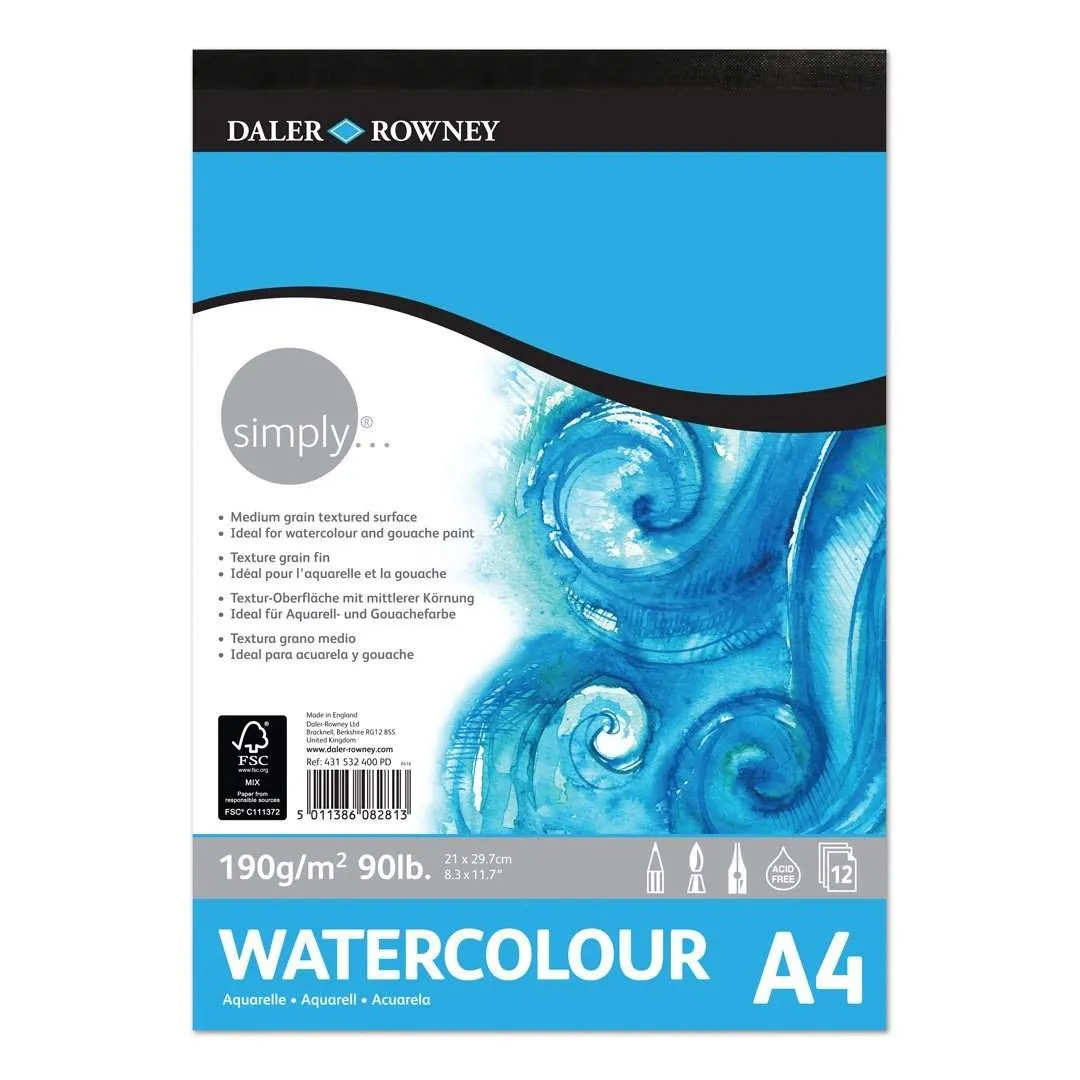 Daler Rowney Simply Watercolor Pad 190Gsm