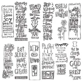 Documented Faith ArtPlay Paintables Bible Margins Watercolor Paper 12in X12in