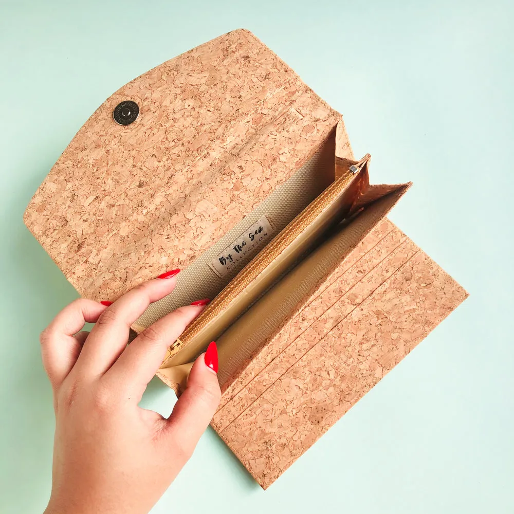 Emma Long Cork Wallet in Classic