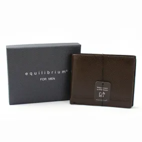 EQ For Men RFID Leather Wallet Brown