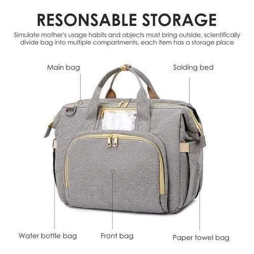 Foldable Changing Bed Baby Diaper Bag