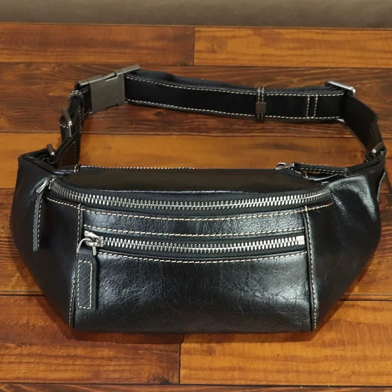 Handmade Leather Womens Waist Purses Chest Bag For Women