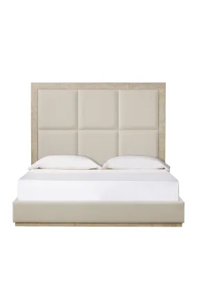 Ivory Textured Ash Queen Bed | Andrew Martin Raffles