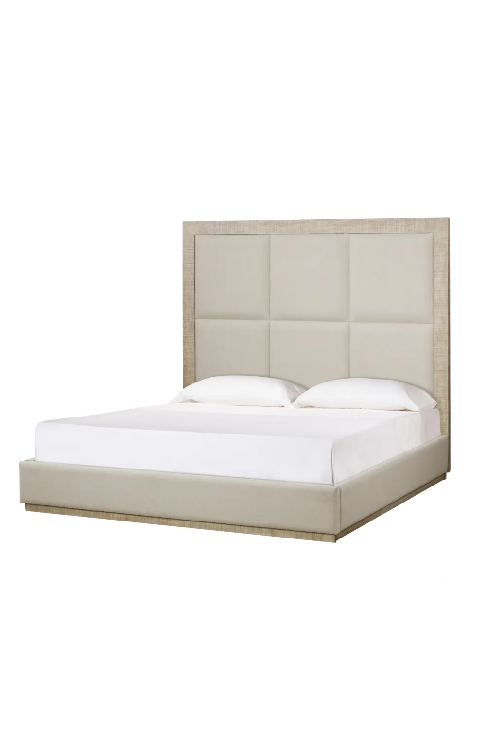 Ivory Textured Ash Queen Bed | Andrew Martin Raffles