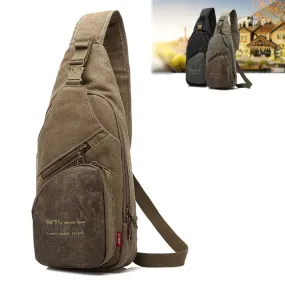 KIylethomasw Casual Men's Chest Bag Business Shoulder Bag Messenger Bag Vintage Canvas Fashion Waist Bag Outdoor Sports Brand Shoulder Bag