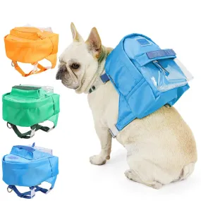 Korean French Bulldog Pet Carrier Bag | Small Medium Dogs Walking Harness | Puppy Dog Cat Self Backpack with Mini Pocket Saddle Bags | Alo Trendy