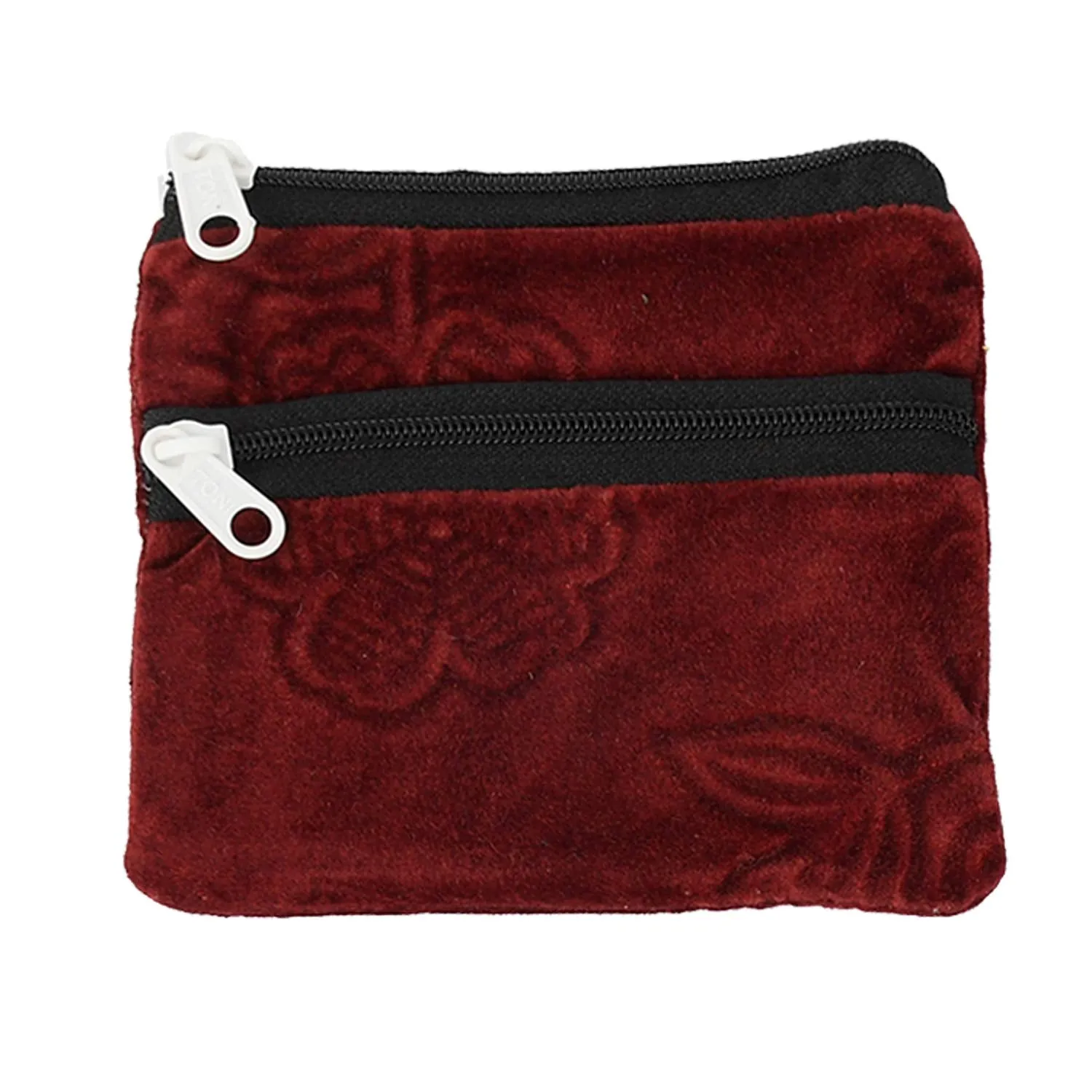 Kuber Industries Velvet 24 Pieces Women Cloth Handy Purse/Coin Pouch/batwa/Wallet with Two Zipper (Multi) -CTLTC039158