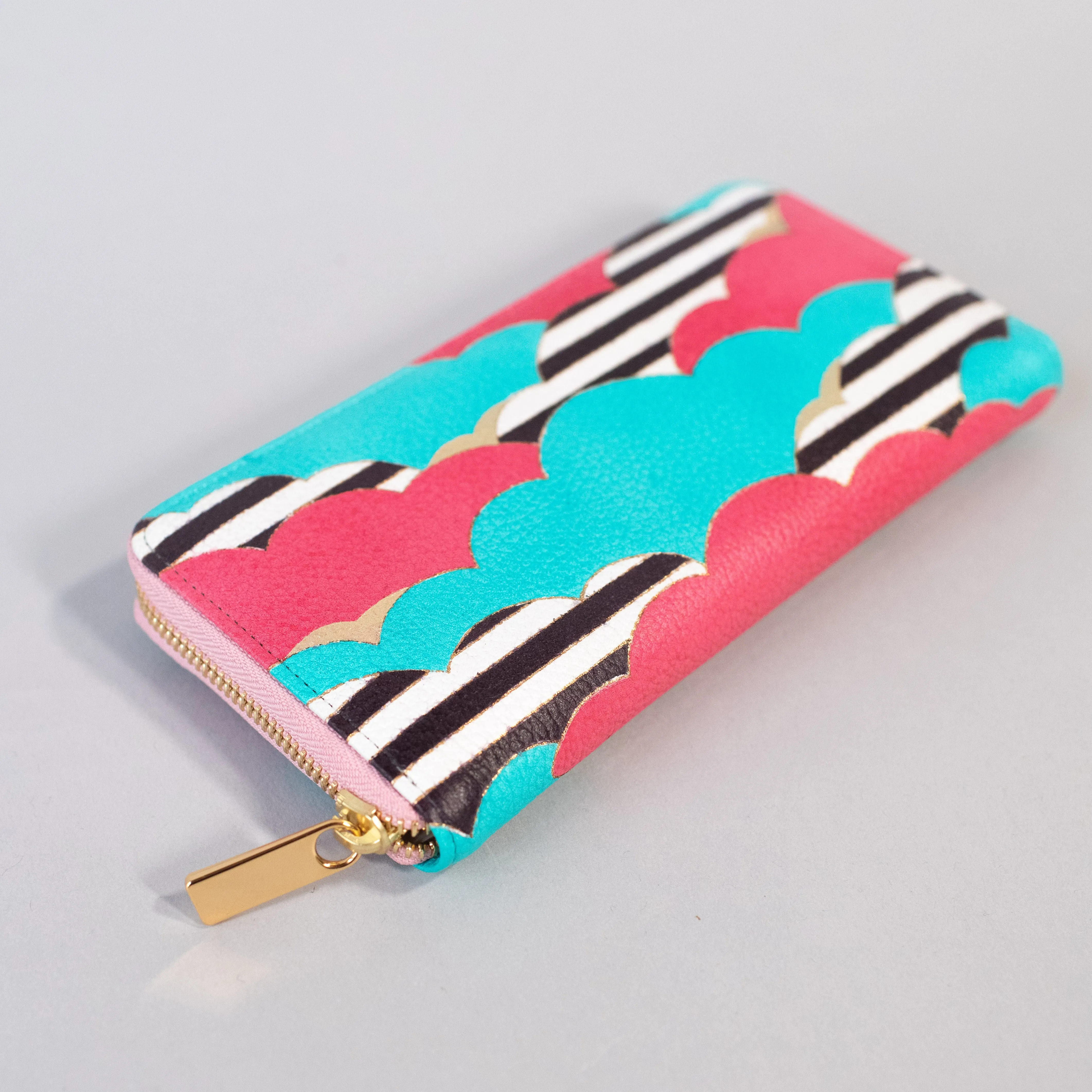 Kyo-Yuzen Leather Long Wallet - 001