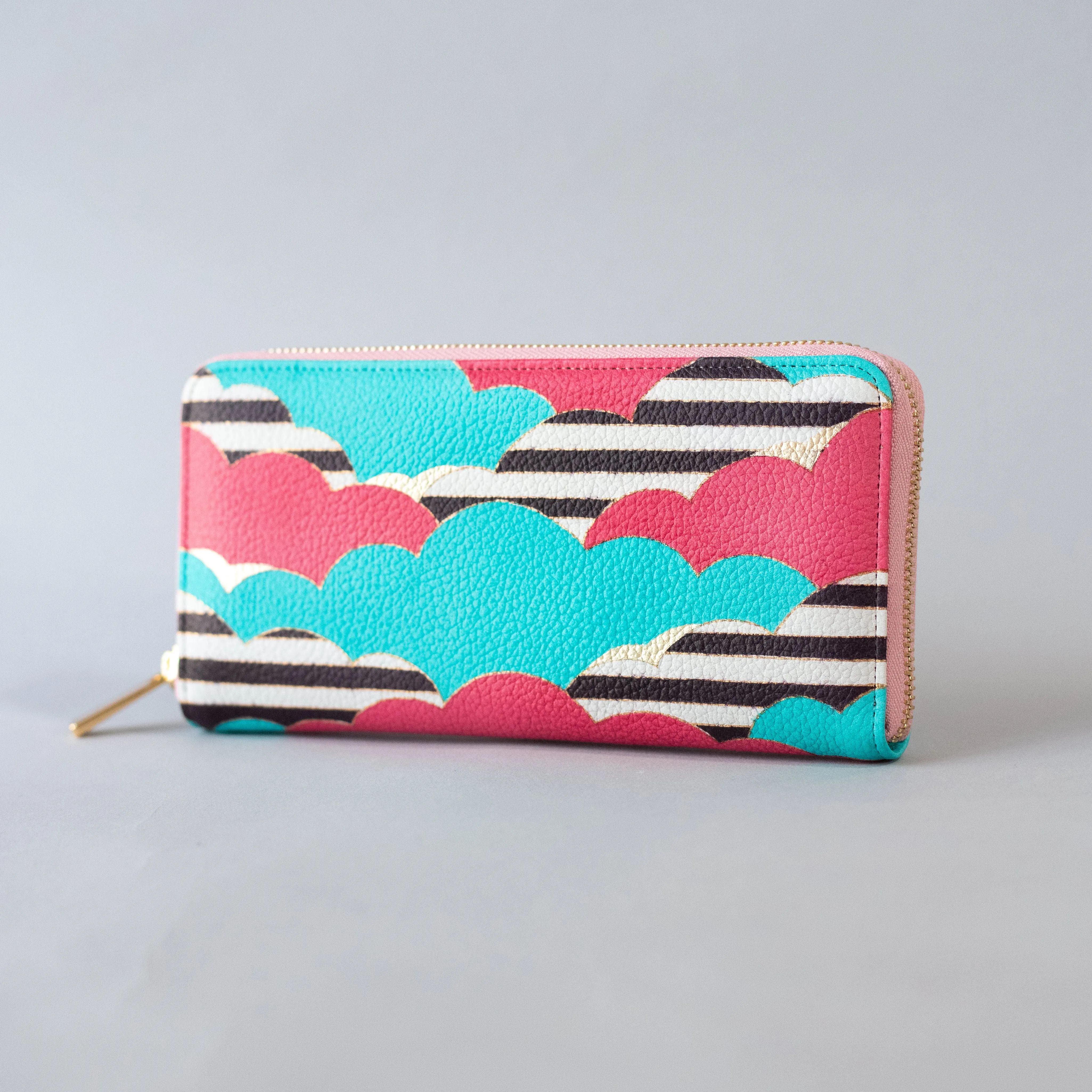 Kyo-Yuzen Leather Long Wallet - 001