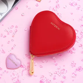 Leather Heart Purse ANTORINI in Red