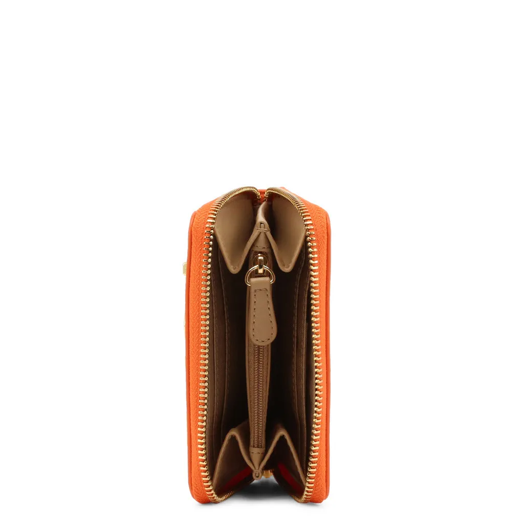 Luxury Polyurethane Wallet with Zip Fastening and Multiple Compartments