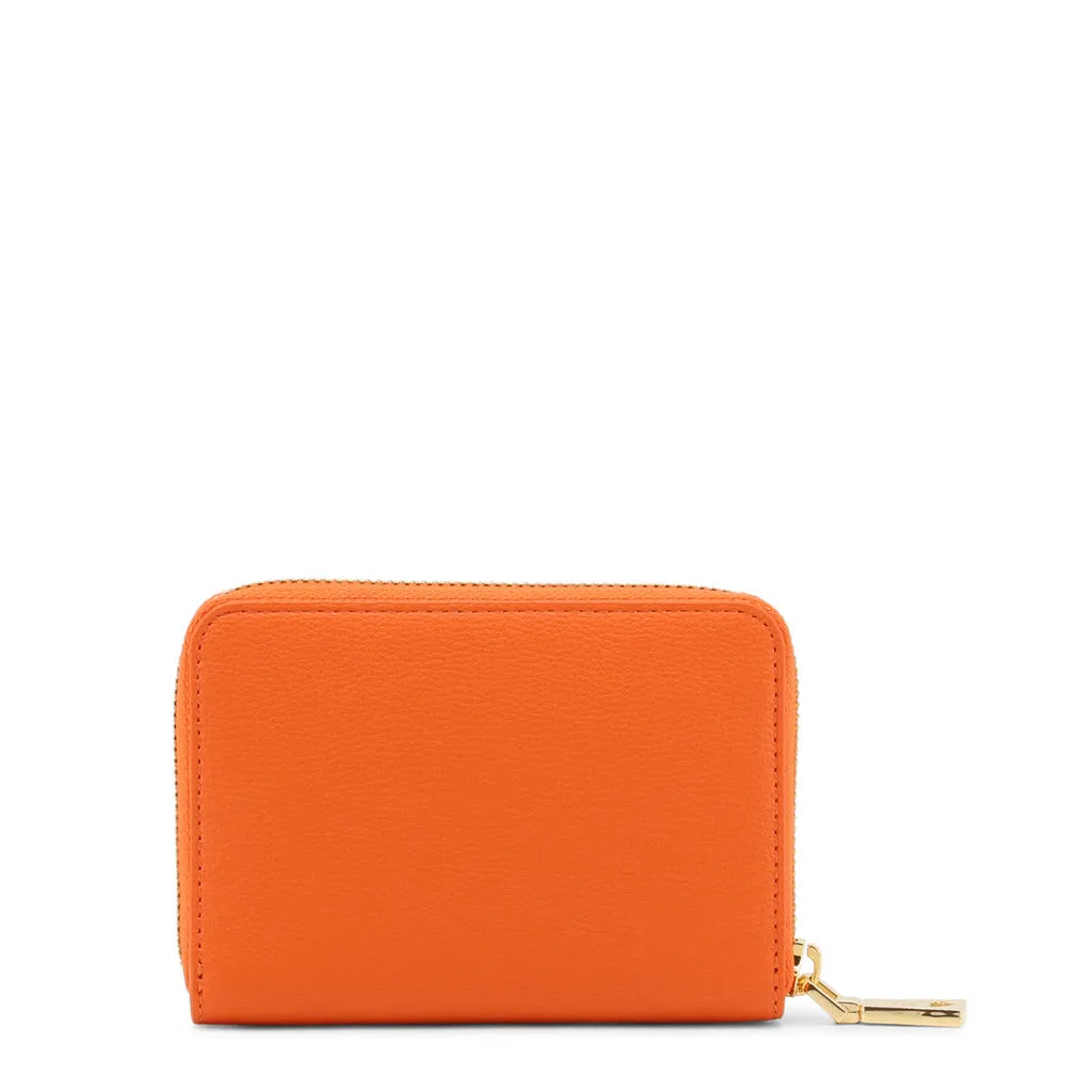 Luxury Polyurethane Wallet with Zip Fastening and Multiple Compartments