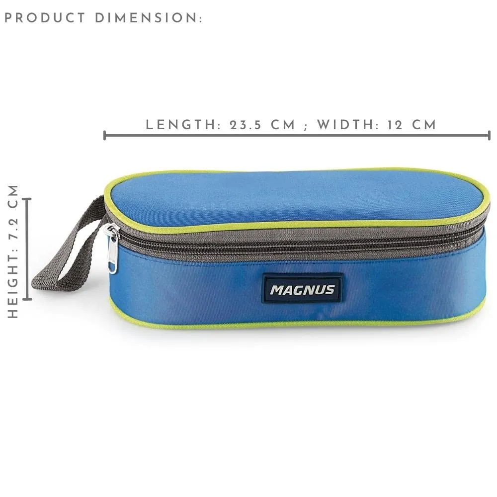 Magnus Avanza 2 Deluxe Airtight & Leakproof Stainless Steel Lunch Box for Kids & Office Men (600 ml) with Bag   Sporty Single Walled SS Bottle (550 ml) - Ideal Lunch Boxes for School & Office