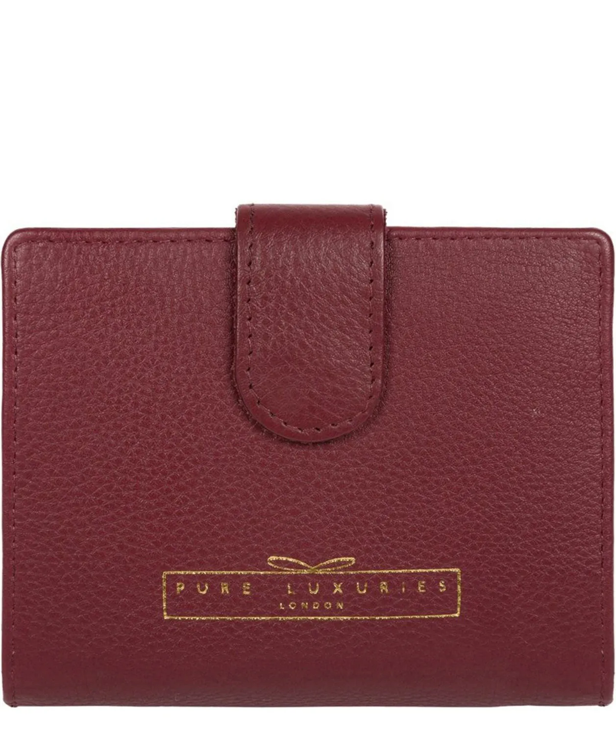 'Maple' Plum Leather RFID Purse