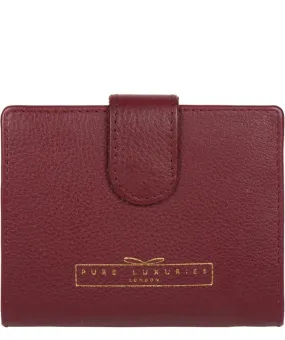 'Maple' Plum Leather RFID Purse
