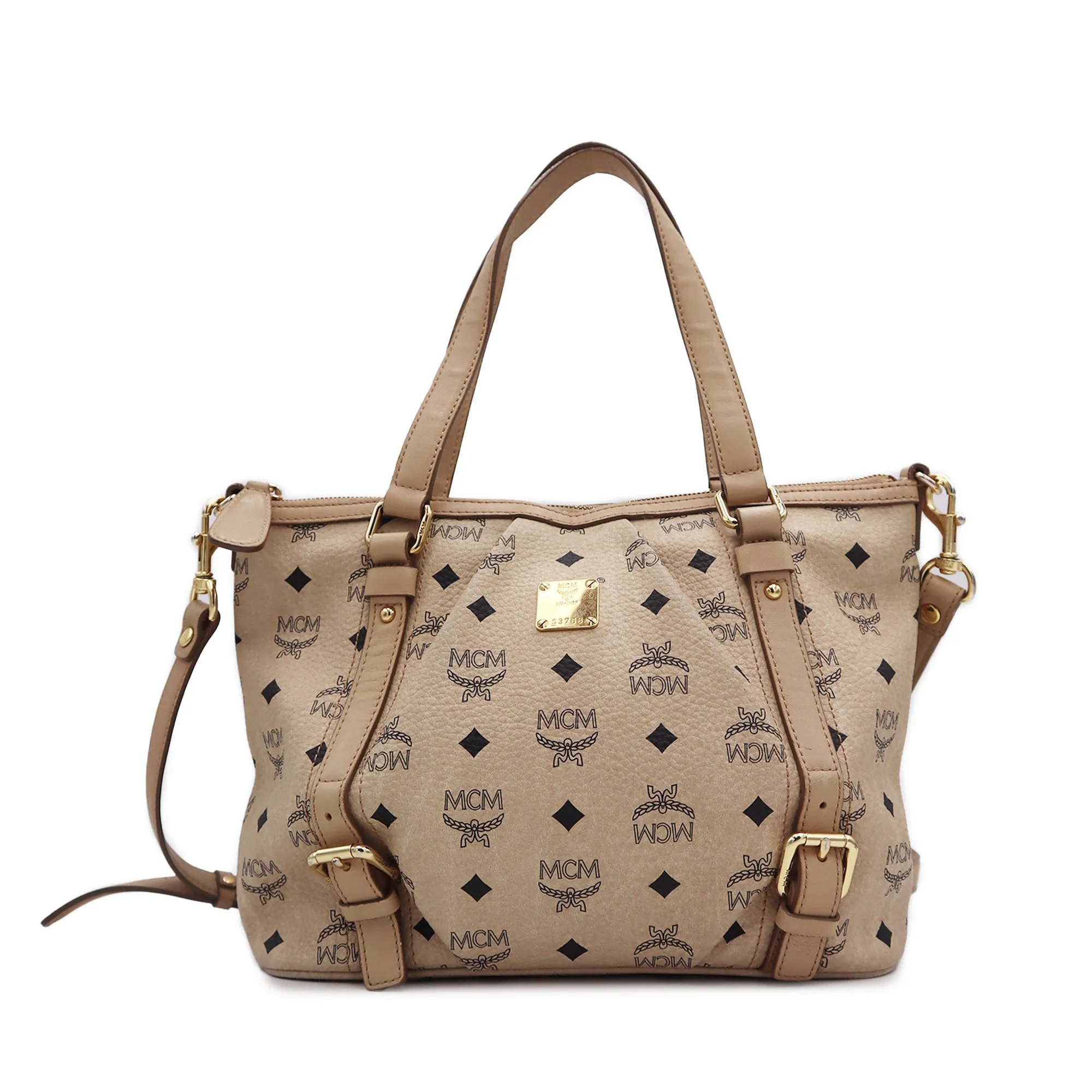 MCM Visetos Canvas Shoulder Bag