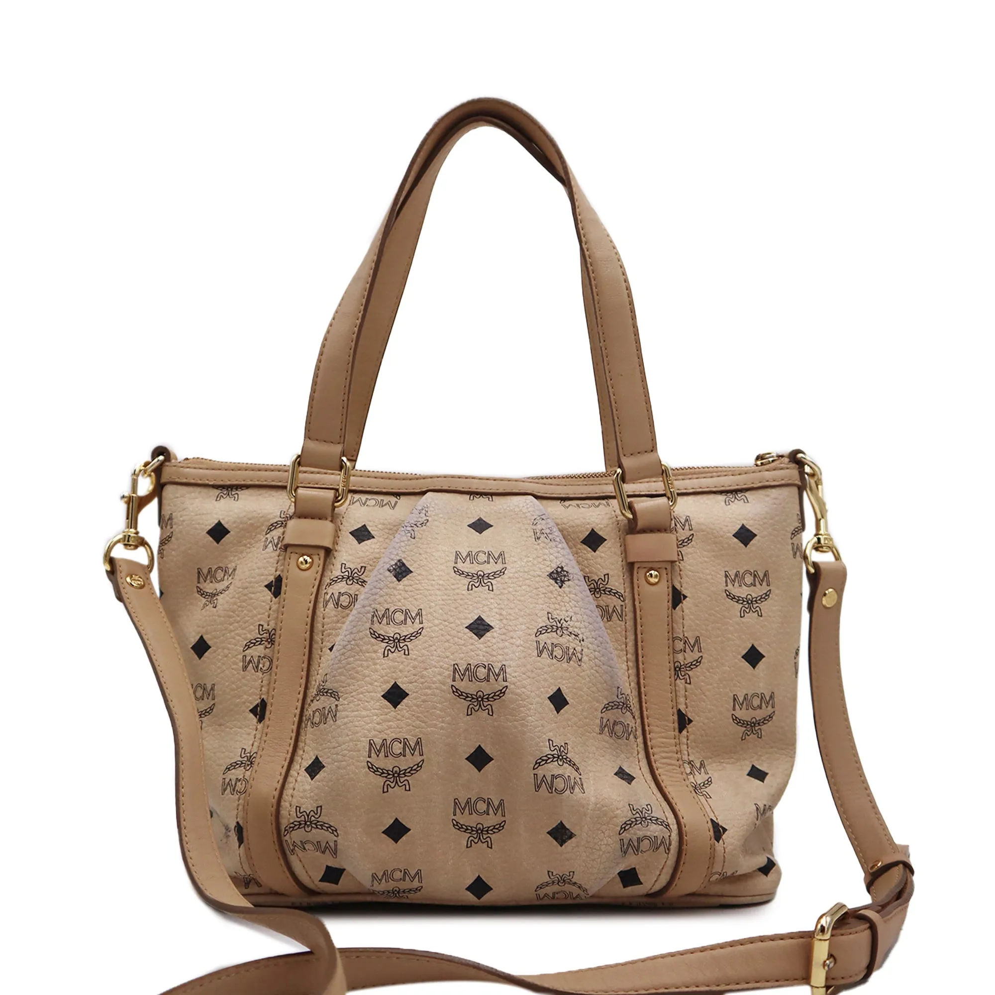 MCM Visetos Canvas Shoulder Bag