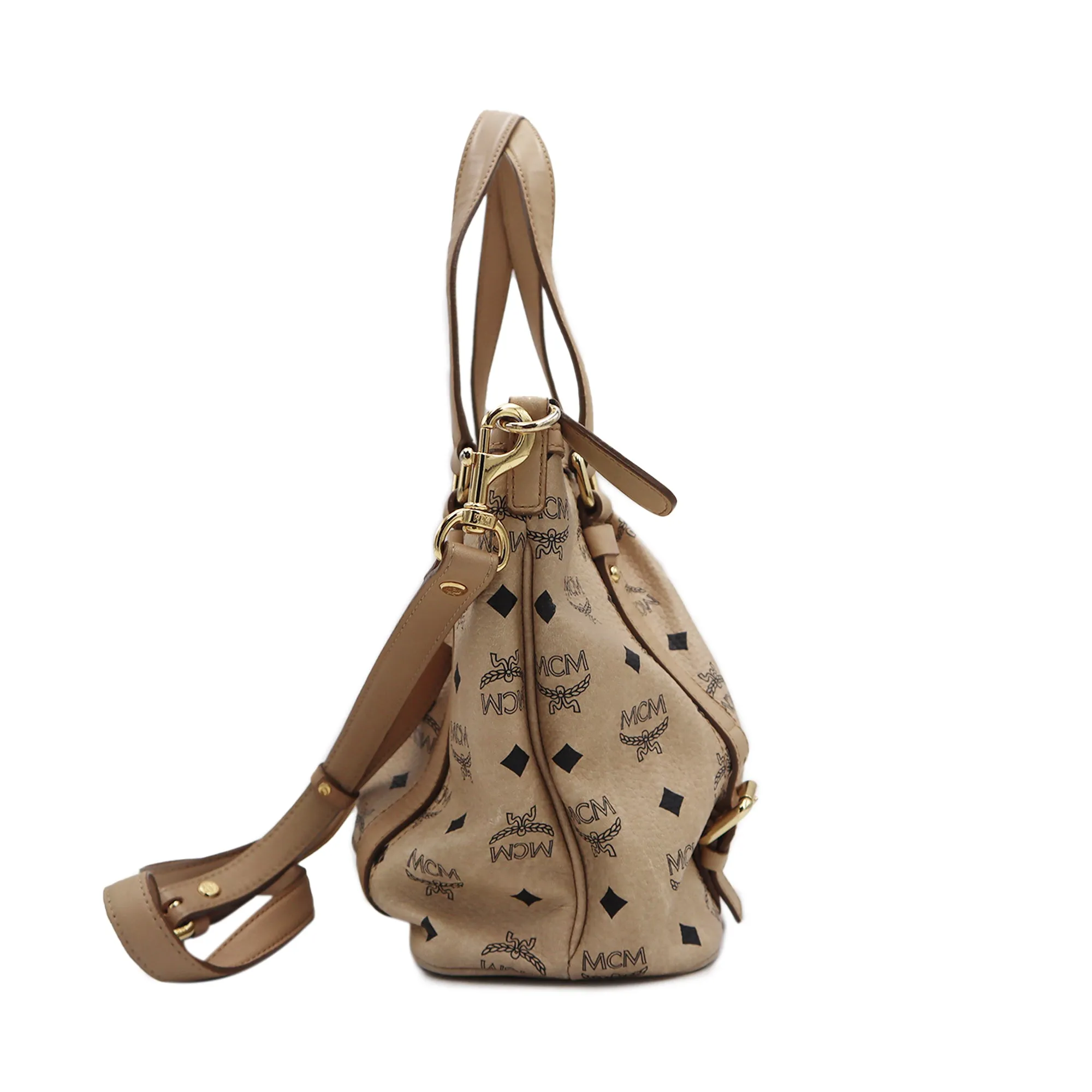 MCM Visetos Canvas Shoulder Bag