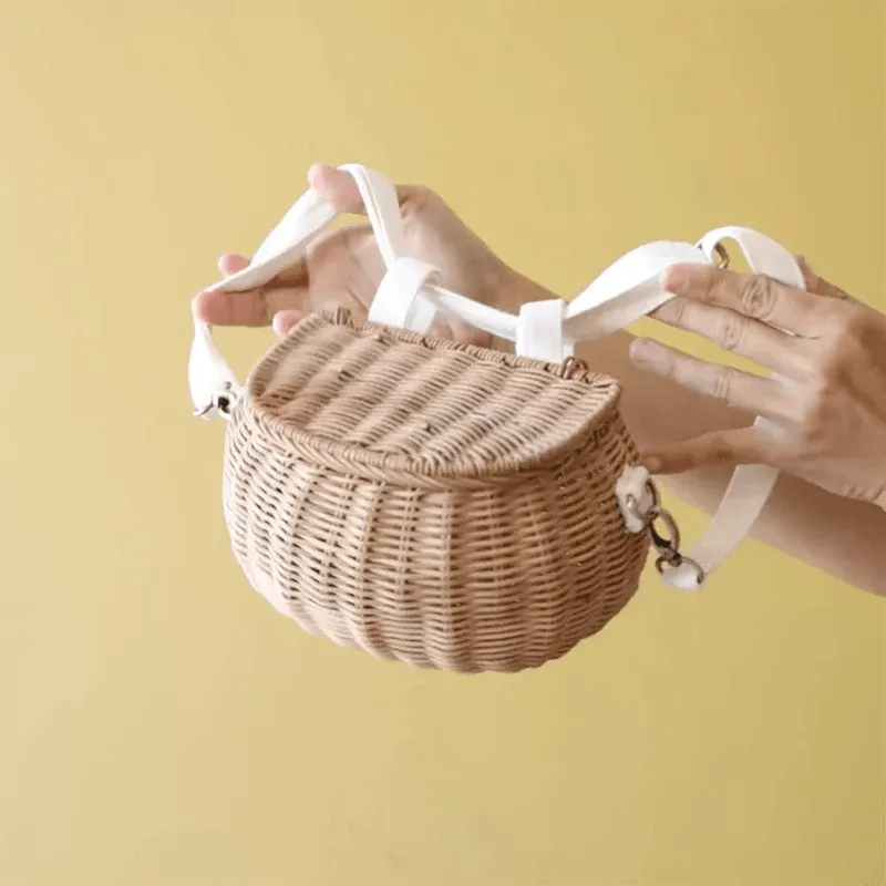 Mini Chari Rattan Bag by Olliella