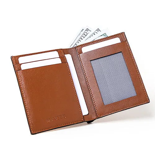 Minimalist real leather wallet with ID Card Holder