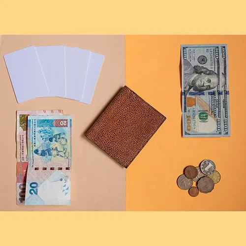 Minimalist real leather wallet with ID Card Holder