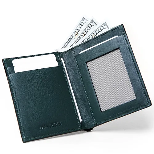Minimalist real leather wallet with ID Card Holder