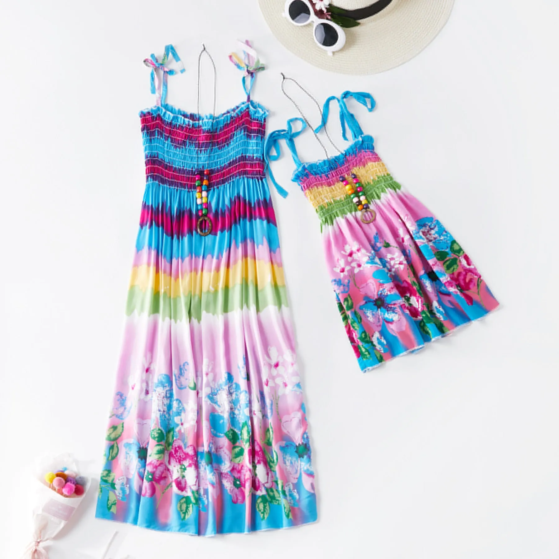 Mommy and me Rainbow Sling Bohemia Beach dresses