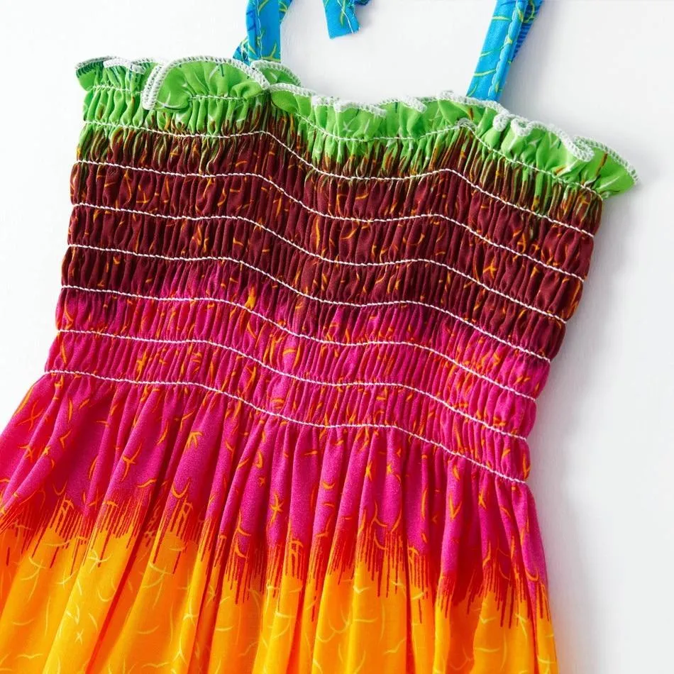 Mommy and me Rainbow Sling Bohemia Beach dresses