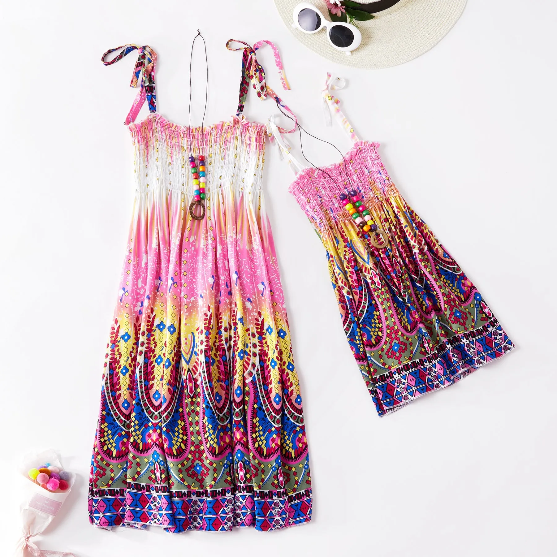 Mommy and me Rainbow Sling Bohemia Beach dresses