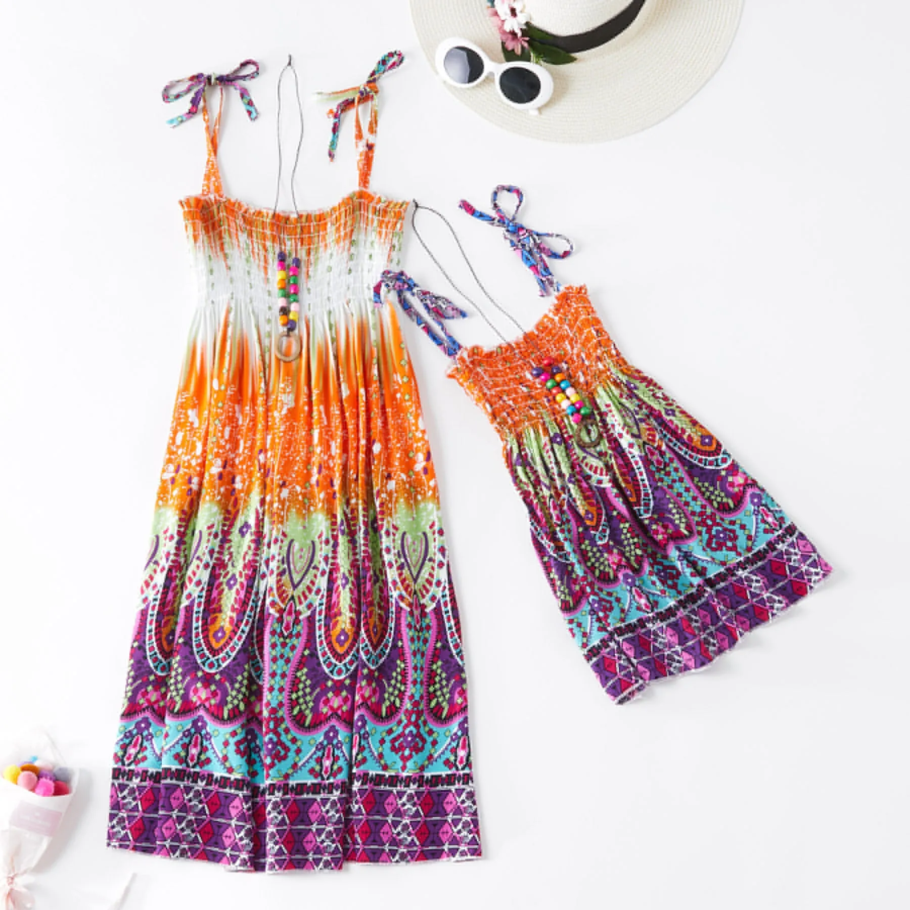 Mommy and me Rainbow Sling Bohemia Beach dresses